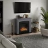 Chimenea eléctrica Helmi de TAGU en color gris