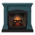 Chimenea eléctrica Magna turquesa de TAGU con diseño elegante y funcional.