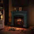 Chimenea eléctrica Magna turquesa de TAGU con diseño elegante y funcional.